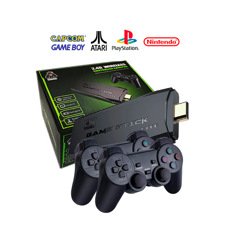 GameBox 4K® 10.000 Jogos Retrô [2 Controle sem Fio]